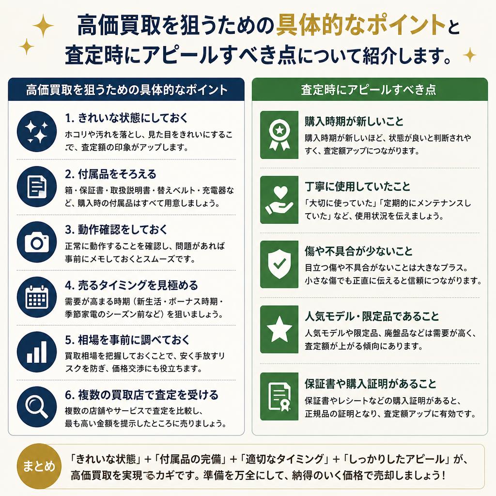 高価買取のポイント