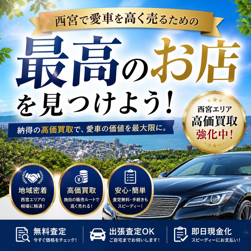 西宮で愛車を高く売るための『最高のお店』を見つけよう！