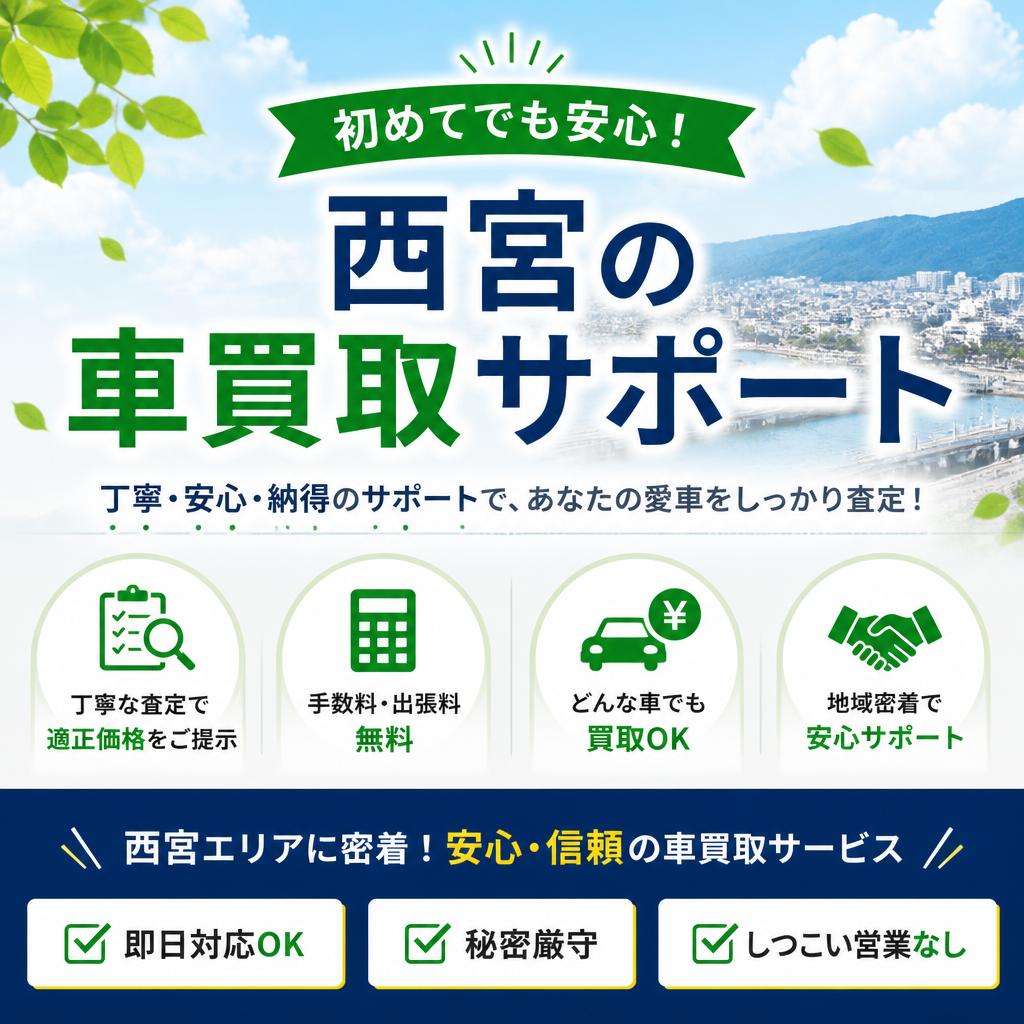 初めてでも安心！西宮の車買取サポート