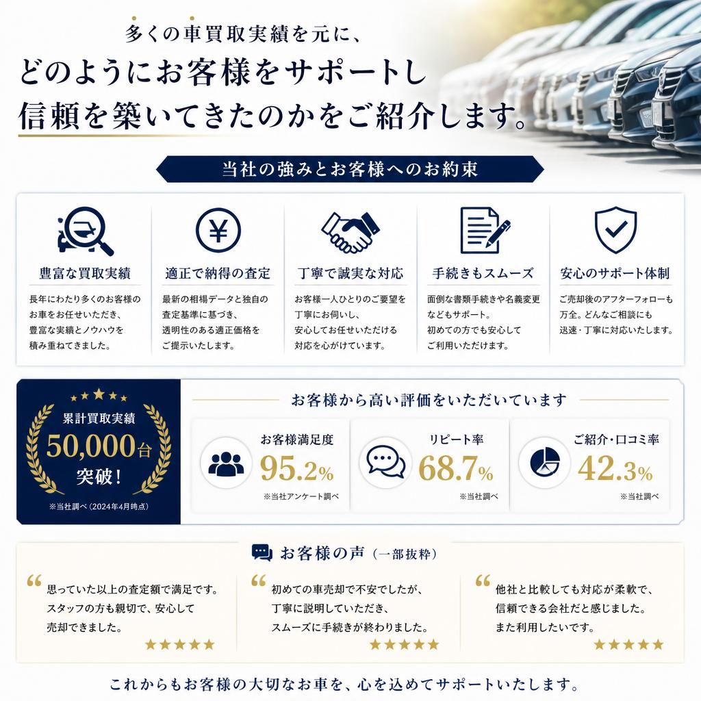 豊富な実績と納得のサポート