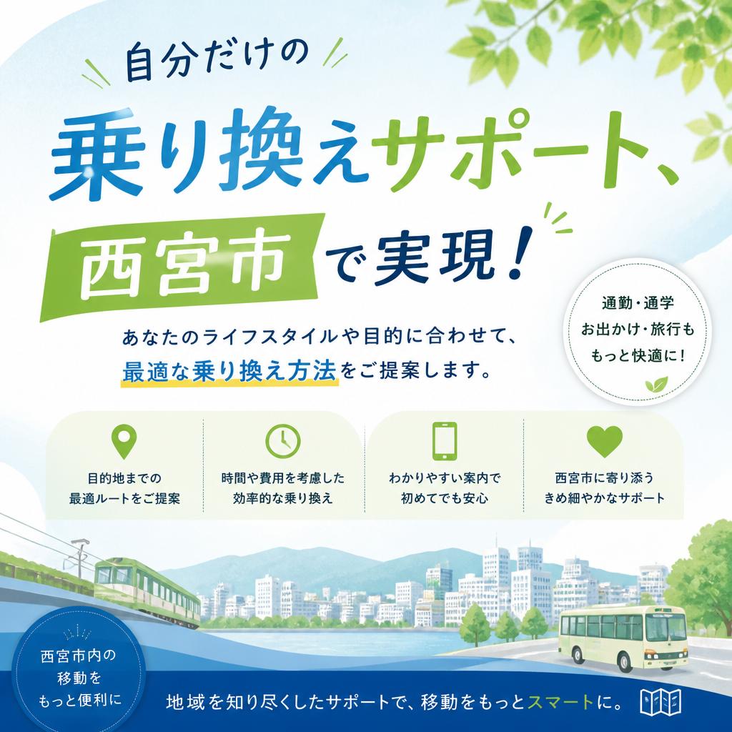 自分だけの乗り換えサポート、西宮市で実現！