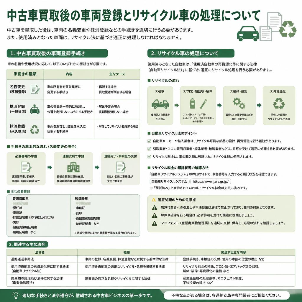 5. 車両登録とリサイクル車について